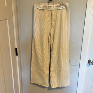 Universal Thread Cream Striped Wide Leg Pants